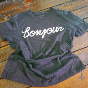 Bonjour Dark Grey Tee